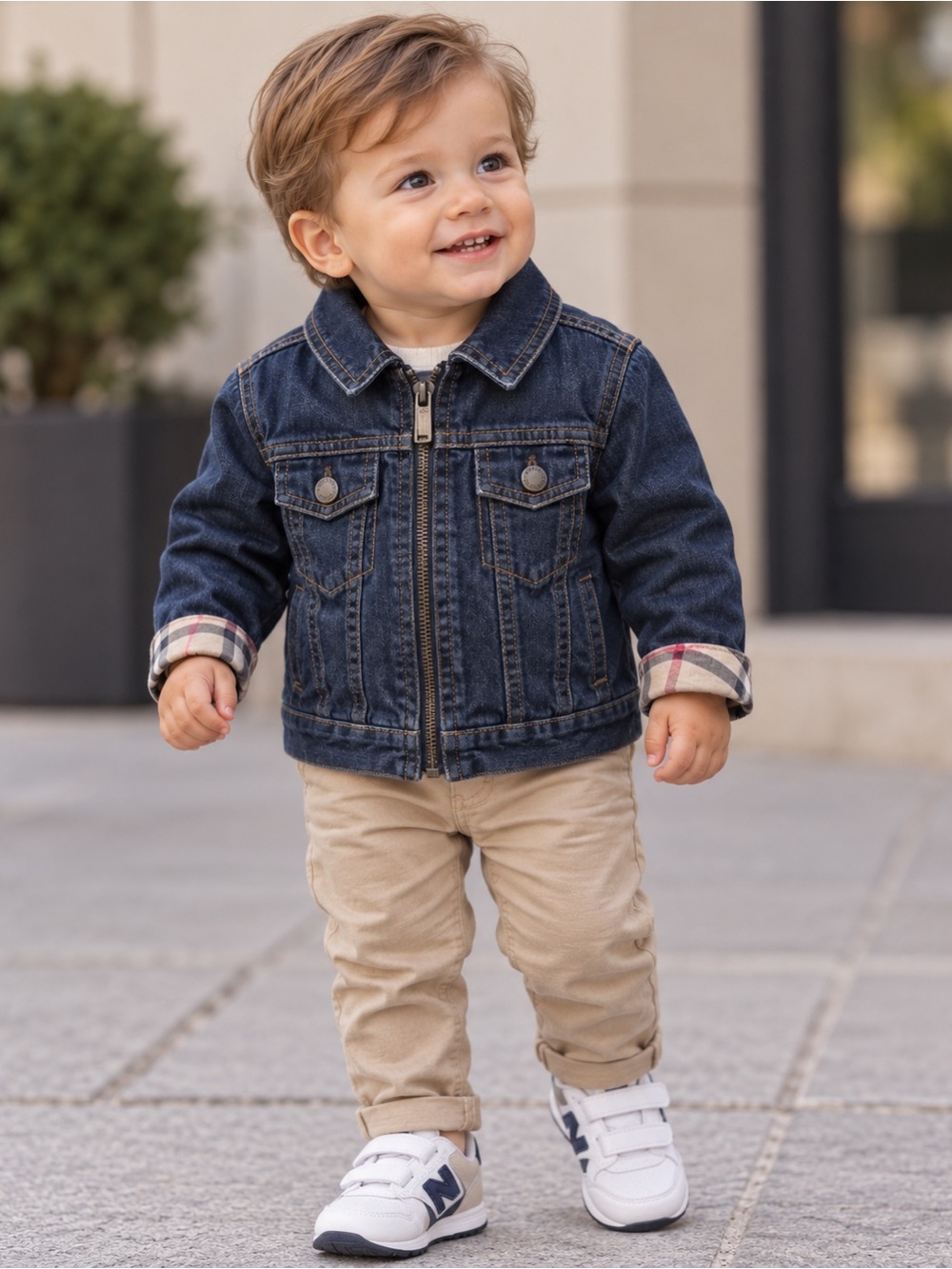 Burberry vest jacket 9/12 months denim jean blue